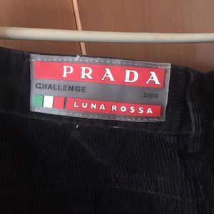 Prada Luna Rossa 5/pocket velvet denim
